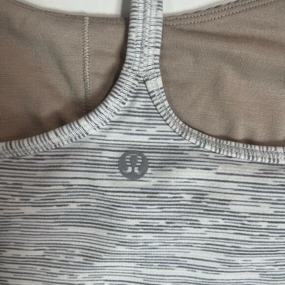 Lululemon Power Pose Tank Sz 6 Wee Are‎ From Space Nimbus Battleship *no pads - Picture 9 of 15